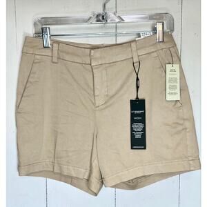 Liverpool Kelsey Trouser Shorts Beige Tan Mid Rise Size 6 NWT